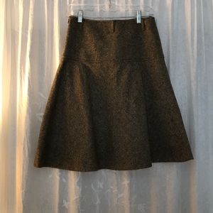Long brown skirt.